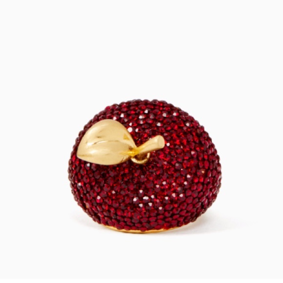 ❌SOLD❌NWT•Kate Spade•Crystal Apple Cocktail Ring - Picture 4 of 8